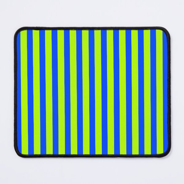 Item preview, Ultra Fine Stripe Narrow Vertical Pinstripe Pattern in Cobalt Blue and Bright Neon Lime designed and sold by kierkegaard.