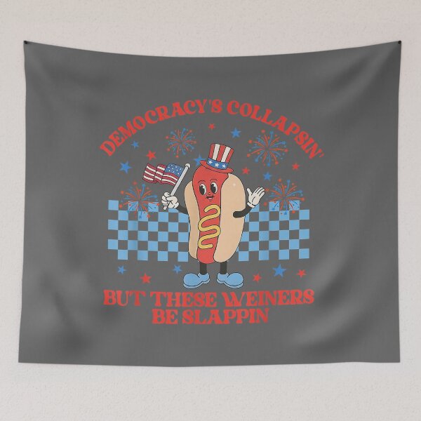 Item preview, Democracy's Collapsing Funny Hot Dog 4th July 250 Years designed and sold by KristineLi.