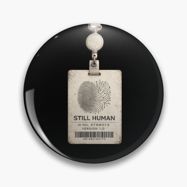 Item preview, Still Human | Anti Algorithm Vintage Graphic Shirt designed and sold by HROC.