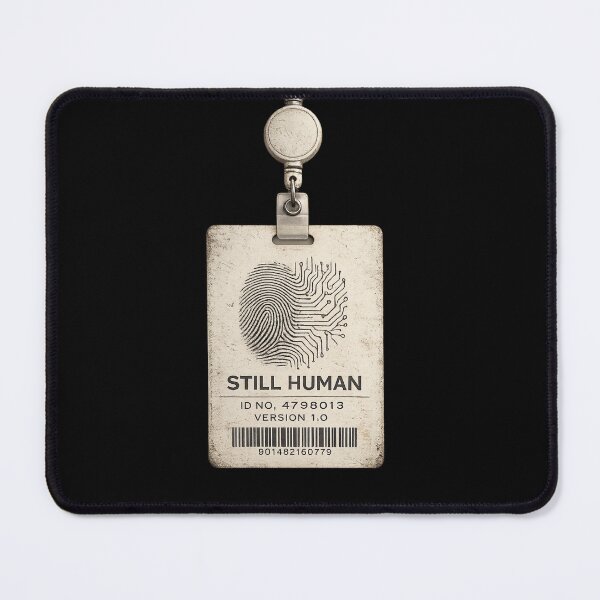 Item preview, Still Human | Anti Algorithm Vintage Graphic Shirt designed and sold by HROC.