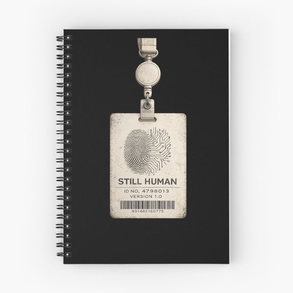 Item preview, Still Human | Anti Algorithm Vintage Graphic Shirt designed and sold by HROC.