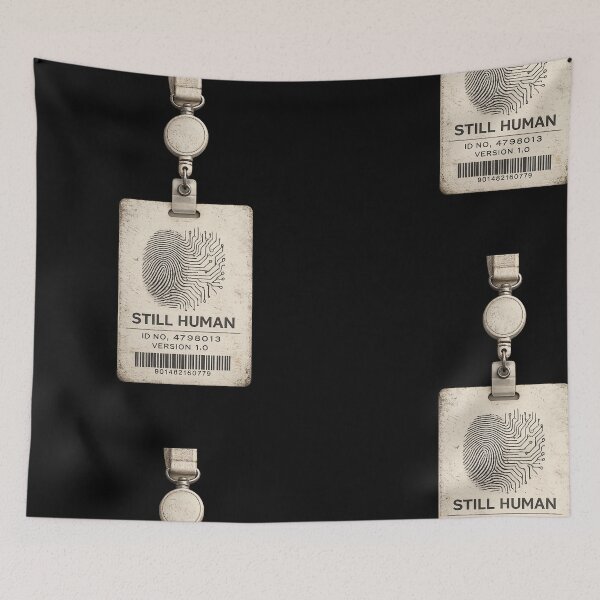 Item preview, Still Human | Anti Algorithm Vintage Graphic Shirt designed and sold by HROC.