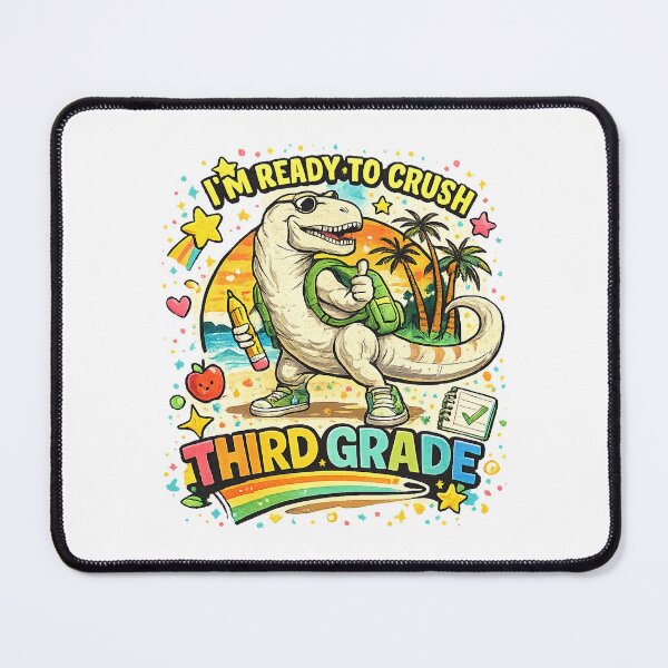 Item preview, Back To School Dinosaur 3rd Grade Rainbow Classroom Gift designed and sold by QuiteOrbit.