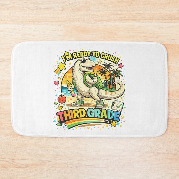 Item preview, Back To School Dinosaur 3rd Grade Rainbow Classroom Gift designed and sold by QuiteOrbit.