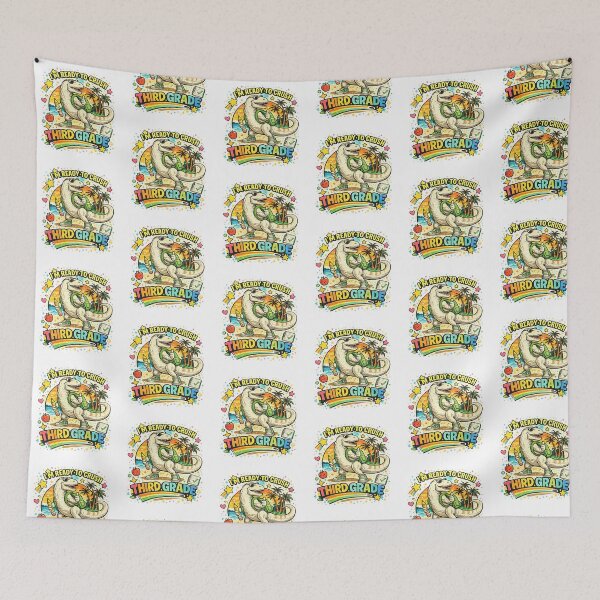 Item preview, Back To School Dinosaur 3rd Grade Rainbow Classroom Gift designed and sold by QuiteOrbit.