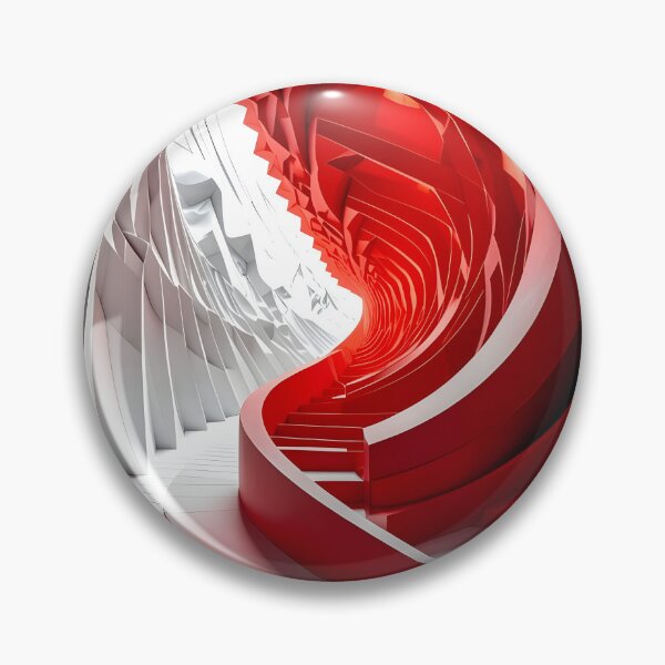 Item preview, Abstract Red and White Tunnel designed and sold by Vicky Brago-Mitchell®.