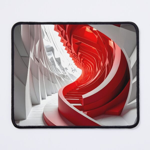 Item preview, Abstract Red and White Tunnel  designed and sold by Vicky Brago-Mitchell®.