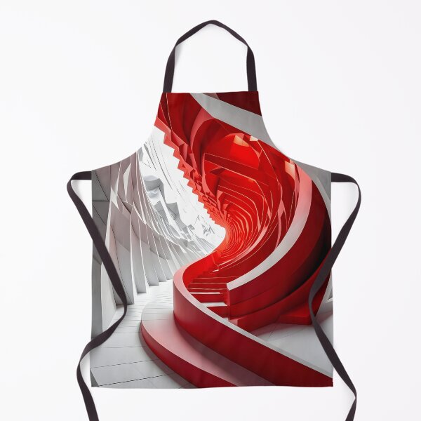 Item preview, Abstract Red and White Tunnel designed and sold by Vicky Brago-Mitchell®.