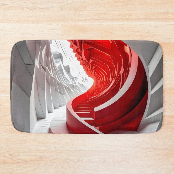 Item preview, Abstract Red and White Tunnel  designed and sold by Vicky Brago-Mitchell®.