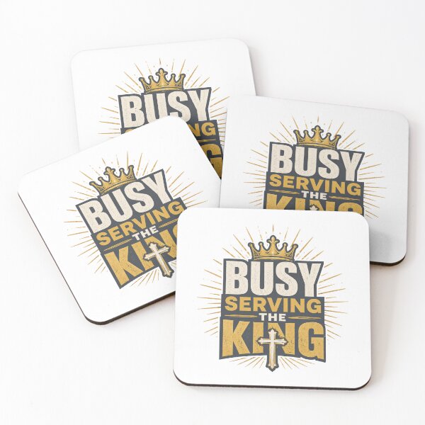 Item preview, Busy Serving the King Christian Design | Faith Based Crown & Cross Design | Busy Collection designed and sold by SoulThread Studio.