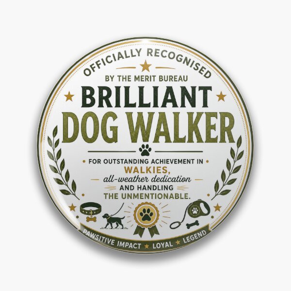 Item preview, Dog Walker Thank You Gift | Brilliant Dog Walker Award designed and sold by TheMeritBureau.