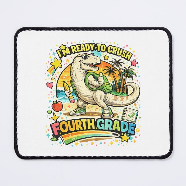 Item preview, Back To School Dinosaur 4th Grade Rainbow Classroom Gifts designed and sold by QuiteOrbit.