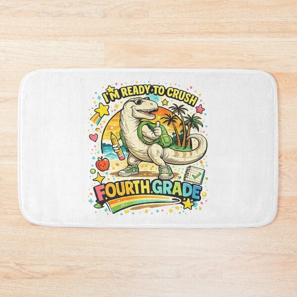 Item preview, Back To School Dinosaur 4th Grade Rainbow Classroom Gifts designed and sold by QuiteOrbit.