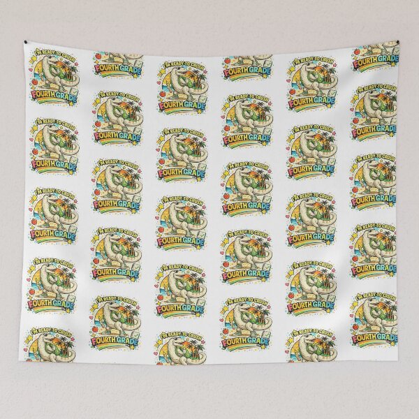 Item preview, Back To School Dinosaur 4th Grade Rainbow Classroom Gifts designed and sold by QuiteOrbit.