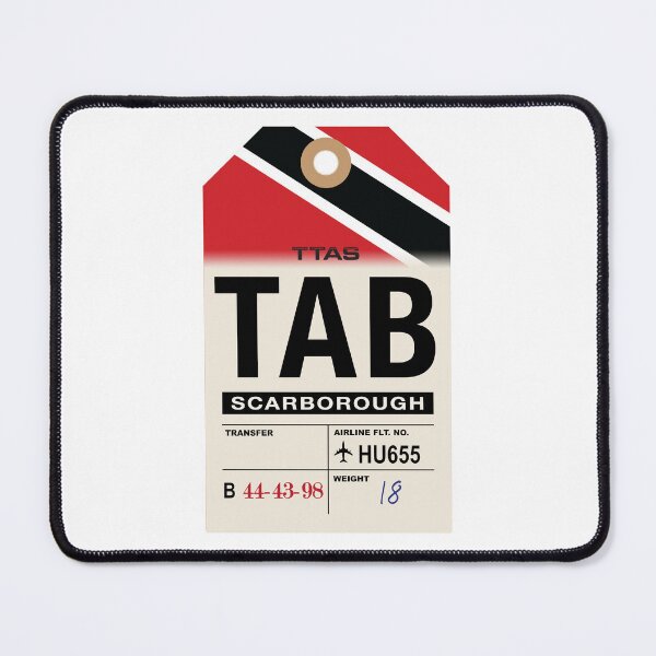 Item preview, Scarborough (TAB) Trinidad and Tobago Airline Luggage Tag designed and sold by travelwitheric.