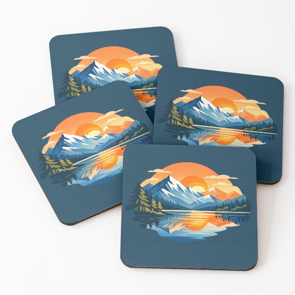 Item preview, Mountain Sunset Lake designed and sold by Ambroa Stuff.