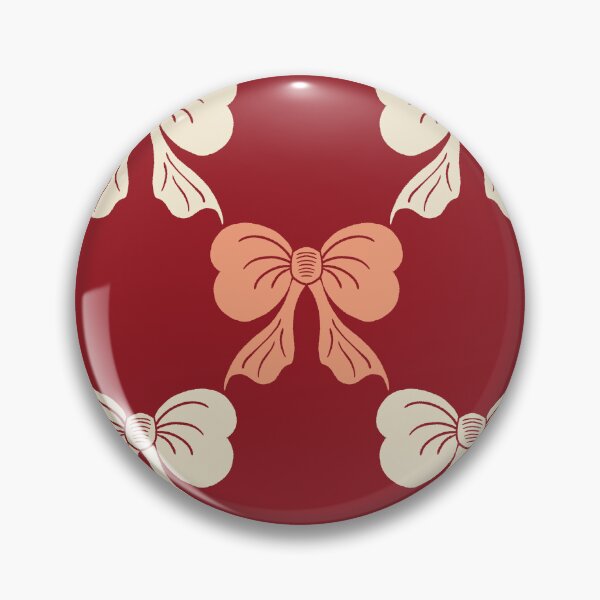 Item preview, Large Vintage Bow Trellis Pattern Deep Red Romantic designed and sold by DColourMuse.