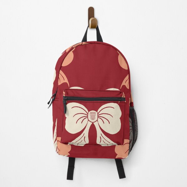Item preview, Large Vintage Bow Trellis Pattern Deep Red Romantic designed and sold by DColourMuse.