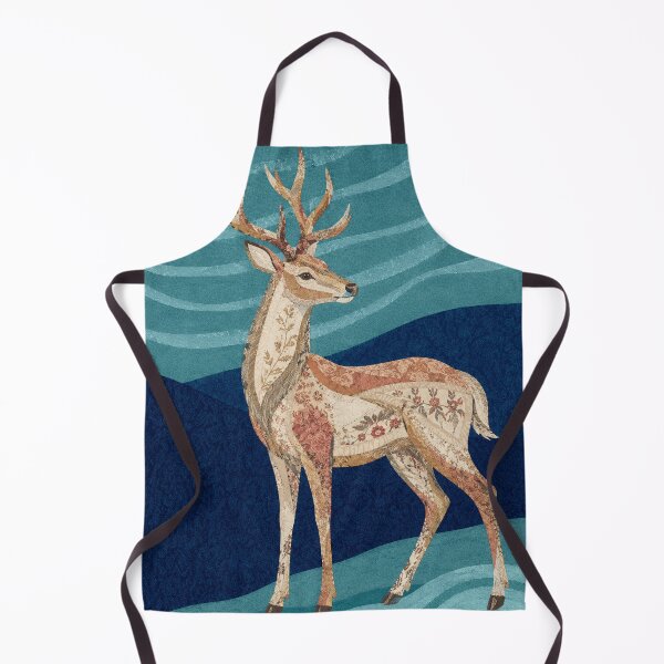 Artikelvorschau, Majestätischer Hirsch mit floralem Patchwork-Motiv entworfen und verkauft von AldenWhitcomb.