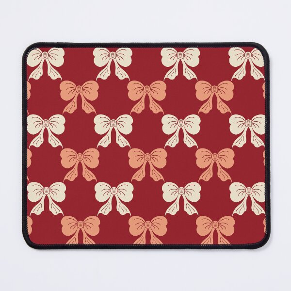 Item preview, Medium Vintage Bow Trellis Pattern Deep Red Romantic designed and sold by DColourMuse.