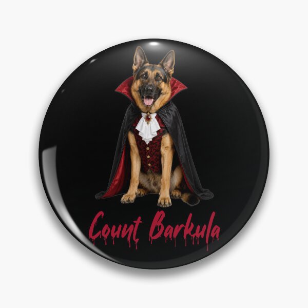 Item preview, German Shepherd in Halloween Costume - Count Barkula designed and sold by Giddy Bear Gifts.