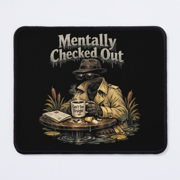 Item preview, Mentally Checked Out – Invisible Man Funny Halloween Design designed and sold by Shadowframe Studios.