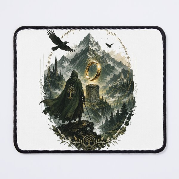 Item preview, The Eternal Ring | Epic Fantasy Landscape Vintage Art designed and sold by BoomStickers18.