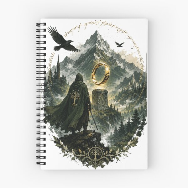 Item preview, The Eternal Ring | Epic Fantasy Landscape Vintage Art designed and sold by BoomStickers18.