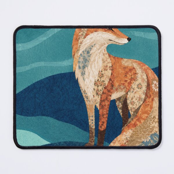 Item preview, Elegant Floral Patchwork Fox designed and sold by AldenWhitcomb.