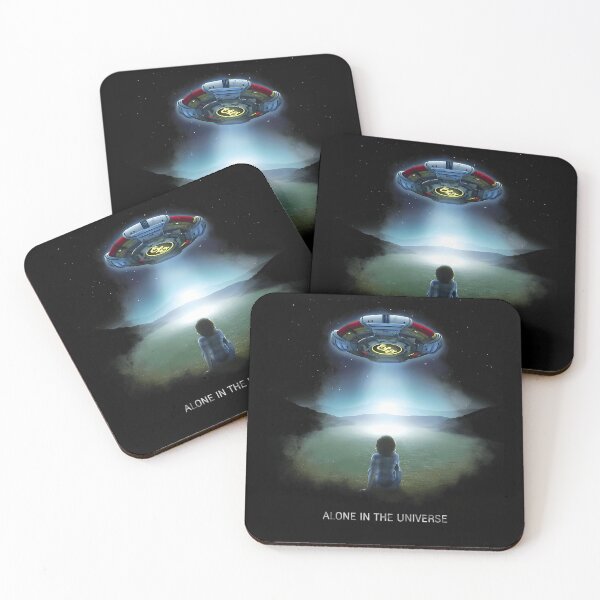Item preview, Spaceship Beaming Down Silhouette Outer Space designed and sold by fgsfds.