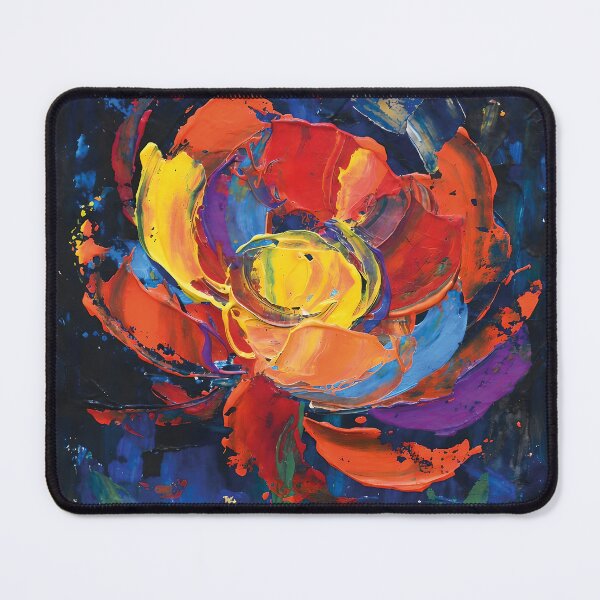 Item preview, Vibrant Rose Palette Knife Oil Painting designed and sold by daldadesign.