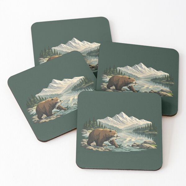 Item preview, Bear Fishing Near the Lake designed and sold by Ambroa Stuff.