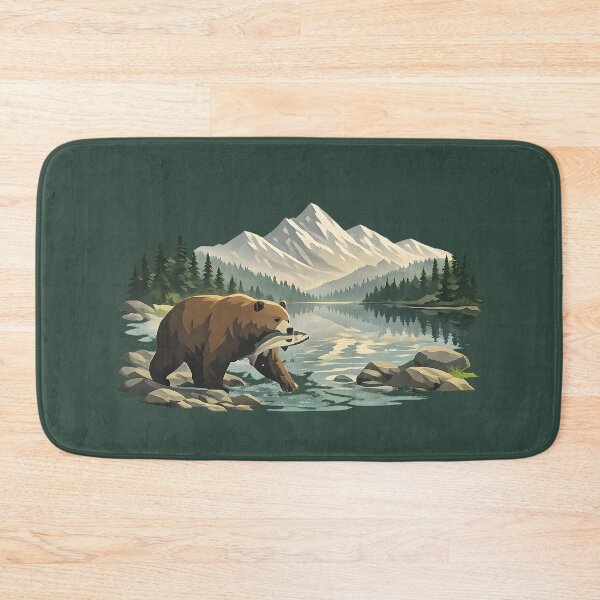 Item preview, Bear Fishing Near the Lake designed and sold by Ambroa Stuff.