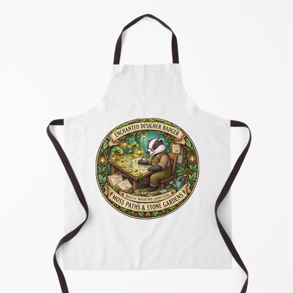 Item preview, Enchanted Designer Badger | Moss Paths & Stone Gardens | Woodland Landscape Architect | Cottagecore Garden Planner Gift designed and sold by MrDev.
