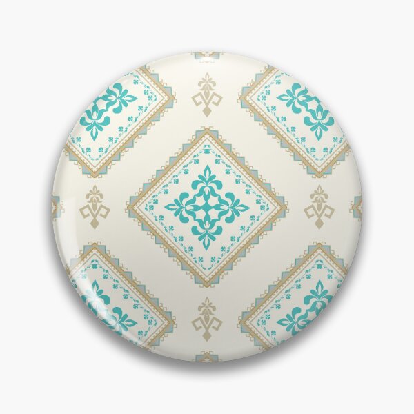 Item preview, Elegant Teal and Gold Vintage Damask Diamond Pattern designed and sold by Aumpuk.