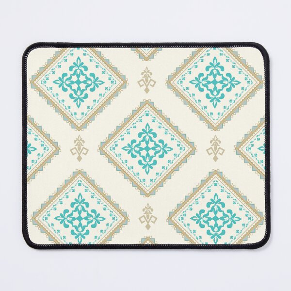 Item preview, Elegant Teal and Gold Vintage Damask Diamond Pattern designed and sold by Aumpuk.