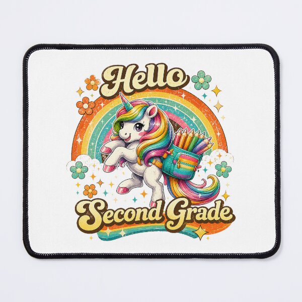 Item preview, Hello 2nd Grade Back to School Unicorn Teacher Kids Girls designed and sold by QuiteOrbit.
