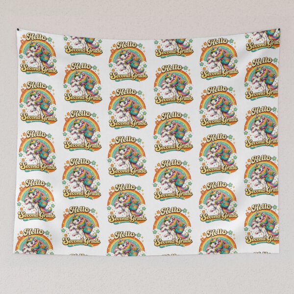 Item preview, Hello 2nd Grade Back to School Unicorn Teacher Kids Girls designed and sold by QuiteOrbit.