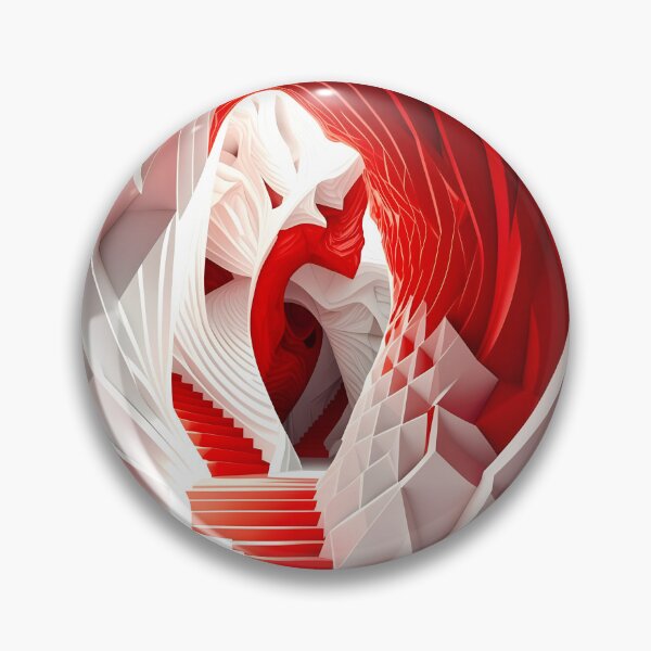 Item preview, Abstract Red and White Hallway designed and sold by Vicky Brago-Mitchell®.