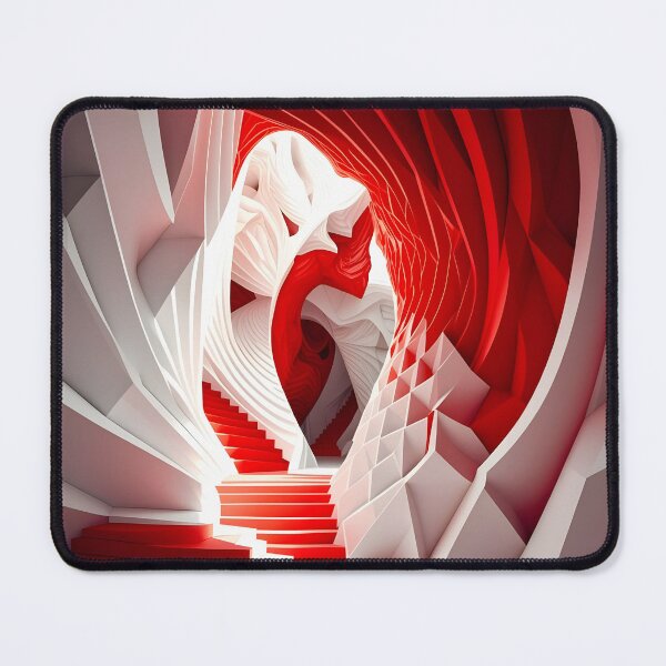 Item preview, Abstract Red and White Hallway designed and sold by Vicky Brago-Mitchell®.