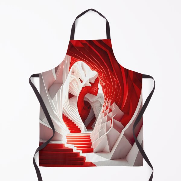 Item preview, Abstract Red and White Hallway designed and sold by Vicky Brago-Mitchell®.