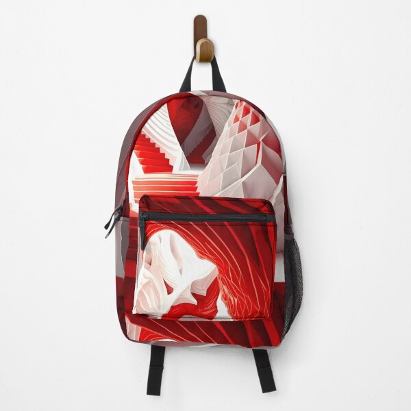 Item preview, Abstract Red and White Hallway designed and sold by Vicky Brago-Mitchell®.