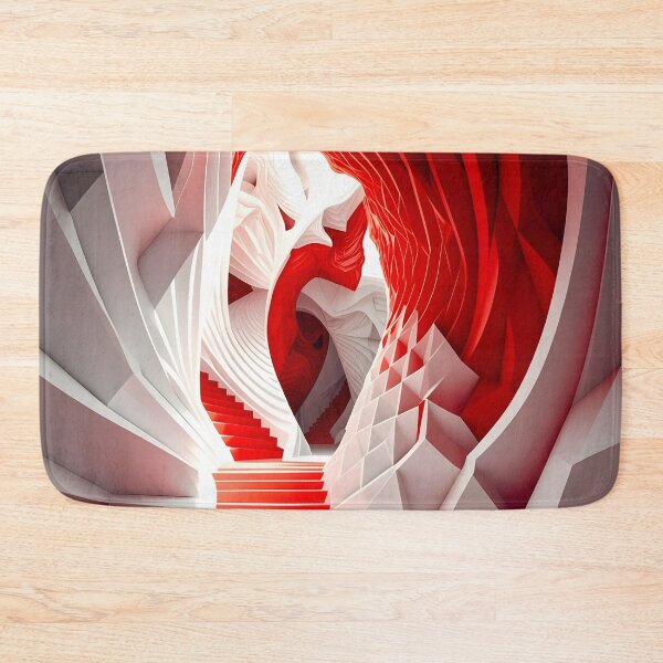 Item preview, Abstract Red and White Hallway designed and sold by Vicky Brago-Mitchell®.