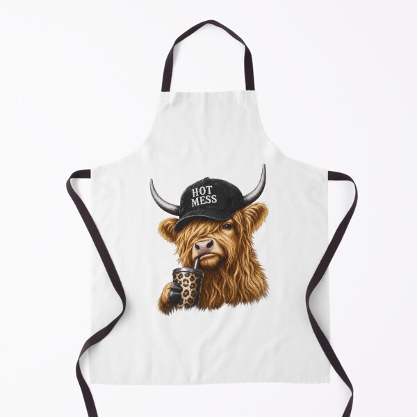 Item preview, Hot Mess Highland Cow , Funny Cow & Coffee designed and sold by osanegulja5.
