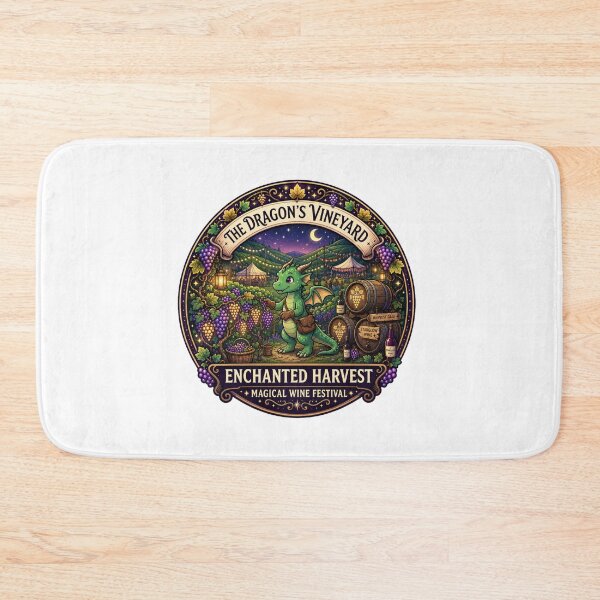 Item preview, The Dragon's Vineyard | Enchanted Harvest | Magical Wine Festival | Cute Fantasy Dragon | Vineyard & Grape Lover Gift designed and sold by MrDev.