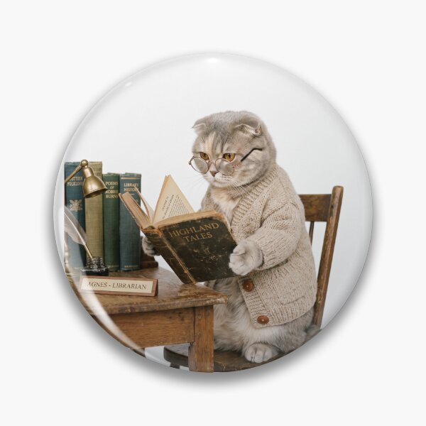 Item preview, Scottish Fold Librarian designed and sold by PictoVibe.