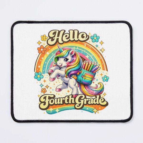 Item preview, Hello 4th Grade Unicorn Teacher Kids Girls designed and sold by QuiteOrbit.