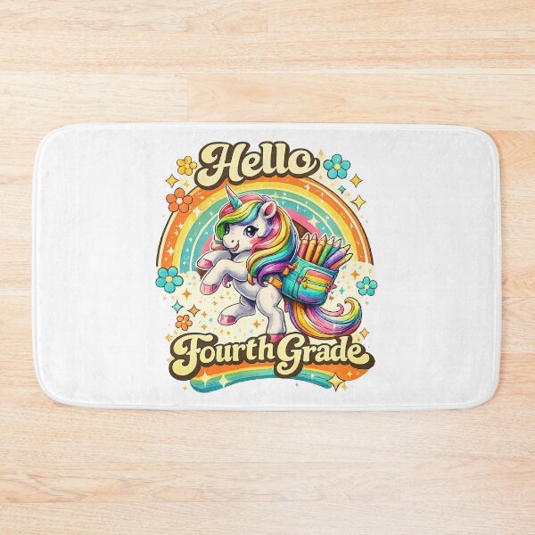 Item preview, Hello 4th Grade Unicorn Teacher Kids Girls designed and sold by QuiteOrbit.