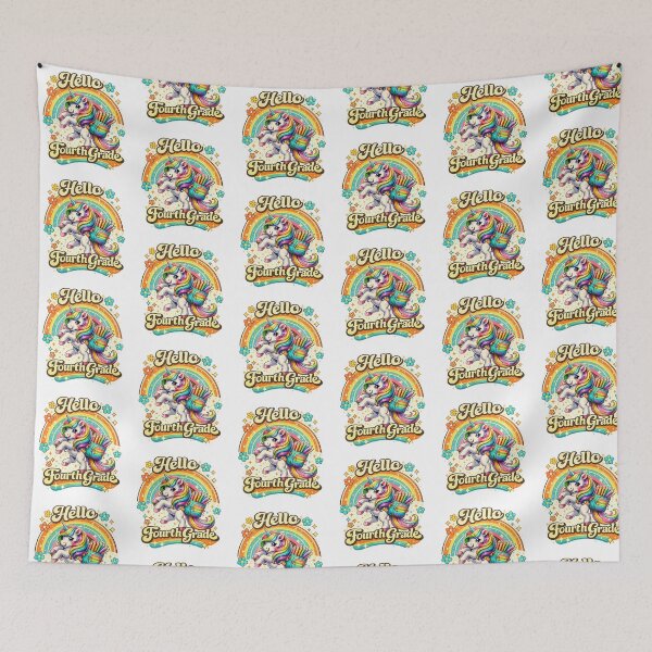 Item preview, Hello 4th Grade Unicorn Teacher Kids Girls designed and sold by QuiteOrbit.