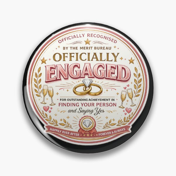 Item preview, Engagement Gift | Officially Engaged Couple Celebration Award designed and sold by TheMeritBureau.